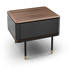 Прикроватная тумбочка отделка шпон ореха F, темно-серый матовый лак, черный матовый лак, латунь от MOD INTERIORS, 1-я фотография мини Прикроватная тумбочка отделка шпон ореха F, темно-серый матовый лак, черный матовый лак, латунь от MOD INTERIORS, MDI.BST.ALT.35, 1-я фотография мини