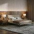 Кровать с решеткой отделка шпон ореха F, экокожа PU78 от MOD INTERIORS, MDI.BD.AV.1, 1-я фотография мини