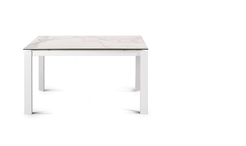 Обеденный стол раздвижной отделка закаленное стекло с керамикой, темно-серый металл от MOD INTERIORS, MDI.DT.TOL.29, 2-я фотография